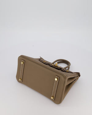 Hermès Birkin 25 Retourne Bag in Etoupe Togo Leather with Gold Hardware