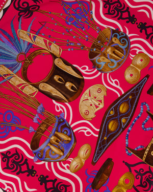 Hermès Pink "Le Regard de l'Arctique" Silk Scarf
