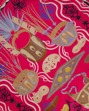 Hermès Pink "Le Regard de l'Arctique" Silk Scarf