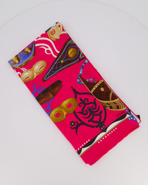 Hermès Pink "Le Regard de l'Arctique" Silk Scarf