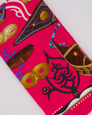 Hermès Pink "Le Regard de l'Arctique" Silk Scarf