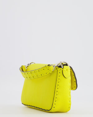 Fendi Yellow Leather Mini Baguette Bag with Silver Hardware RRP £2,000