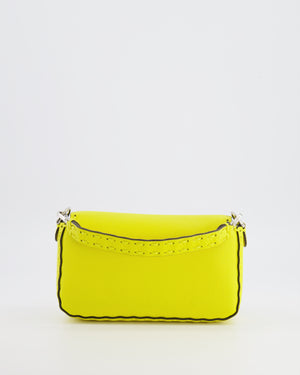 Fendi Yellow Leather Mini Baguette Bag with Silver Hardware RRP £2,000