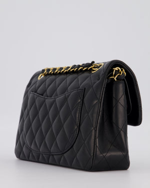 Chanel Black Small Classic Double Flap Bag in Lambskin Leather with Gold Hardware