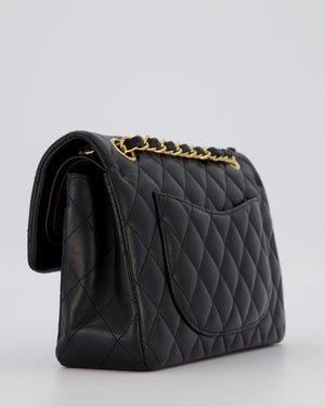 Chanel Black Small Classic Double Flap Bag in Lambskin Leather with Gold Hardware