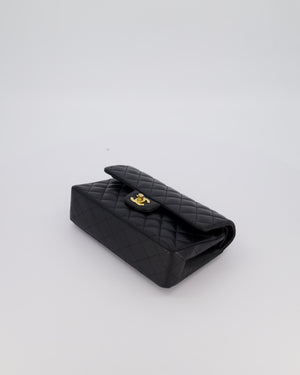 Chanel Black Small Classic Double Flap Bag in Lambskin Leather with Gold Hardware