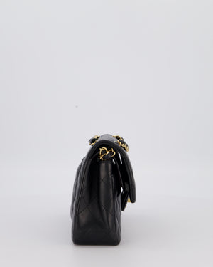 Chanel Black Small Classic Double Flap Bag in Lambskin Leather with Gold Hardware