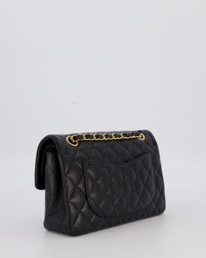 Chanel Black Small Classic Double Flap Bag in Lambskin Leather with Gold Hardware