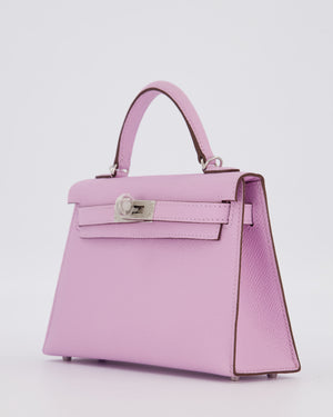 *SUPER RARE* Hermès Mini Kelly II 20 Bag in Guimauve Epsom Leather with Palladium Hardware