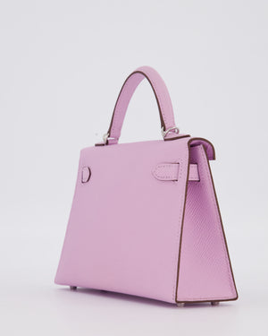 *SUPER RARE* Hermès Mini Kelly II 20 Bag in Guimauve Epsom Leather with Palladium Hardware