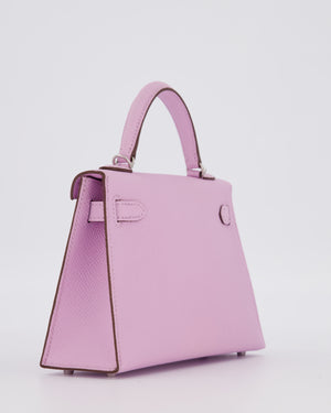 *SUPER RARE* Hermès Mini Kelly II 20 Bag in Guimauve Epsom Leather with Palladium Hardware