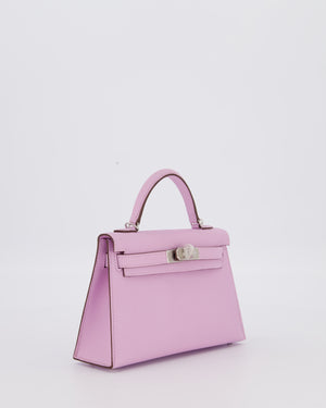 *SUPER RARE* Hermès Mini Kelly II 20 Bag in Guimauve Epsom Leather with Palladium Hardware