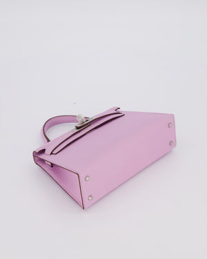 *SUPER RARE* Hermès Mini Kelly II 20 Bag in Guimauve Epsom Leather with Palladium Hardware