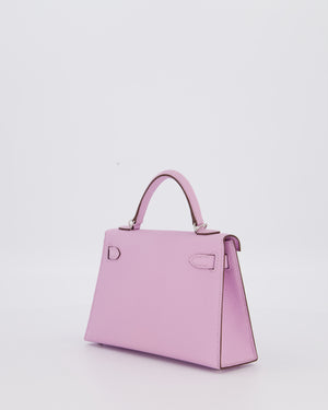 *SUPER RARE* Hermès Mini Kelly II 20 Bag in Guimauve Epsom Leather with Palladium Hardware