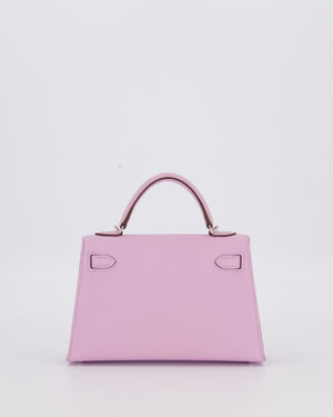*SUPER RARE* Hermès Mini Kelly II 20 Bag in Guimauve Epsom Leather with Palladium Hardware