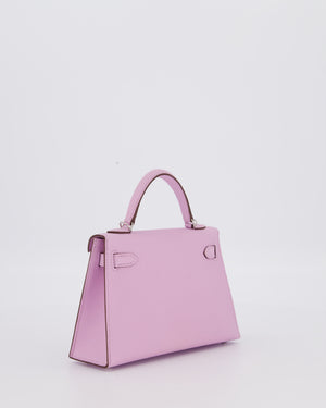 *SUPER RARE* Hermès Mini Kelly II 20 Bag in Guimauve Epsom Leather with Palladium Hardware
