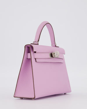 *SUPER RARE* Hermès Mini Kelly II 20 Bag in Guimauve Epsom Leather with Palladium Hardware