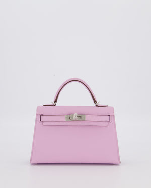 *SUPER RARE* Hermès Mini Kelly II 20 Bag in Guimauve Epsom Leather with Palladium Hardware