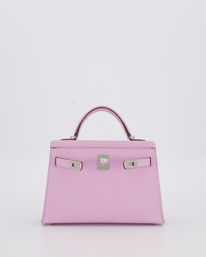 *SUPER RARE* Hermès Mini Kelly II 20 Bag in Guimauve Epsom Leather with Palladium Hardware