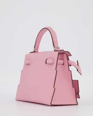 BABA *EXTRA RARE* Hermès Mini Kelly Doll Picto 20 Bag in Mauve Sylvestre, Chai & Lime Epsom Leather with Palladium Hardware