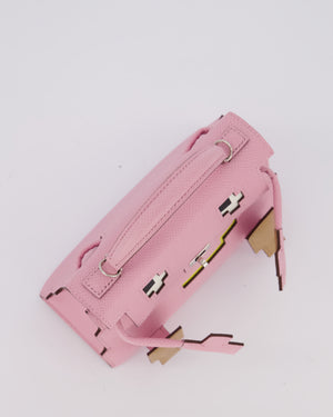 BABA *EXTRA RARE* Hermès Mini Kelly Doll Picto 20 Bag in Mauve Sylvestre, Chai & Lime Epsom Leather with Palladium Hardware