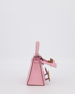 BABA *EXTRA RARE* Hermès Mini Kelly Doll Picto 20 Bag in Mauve Sylvestre, Chai & Lime Epsom Leather with Palladium Hardware