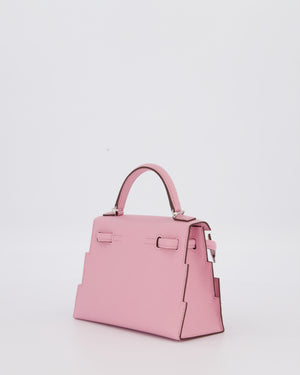 BABA *EXTRA RARE* Hermès Mini Kelly Doll Picto 20 Bag in Mauve Sylvestre, Chai & Lime Epsom Leather with Palladium Hardware