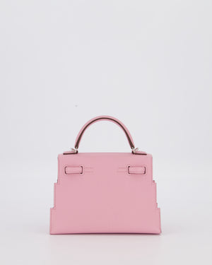 BABA *EXTRA RARE* Hermès Mini Kelly Doll Picto 20 Bag in Mauve Sylvestre, Chai & Lime Epsom Leather with Palladium Hardware