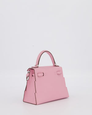 BABA *EXTRA RARE* Hermès Mini Kelly Doll Picto 20 Bag in Mauve Sylvestre, Chai & Lime Epsom Leather with Palladium Hardware