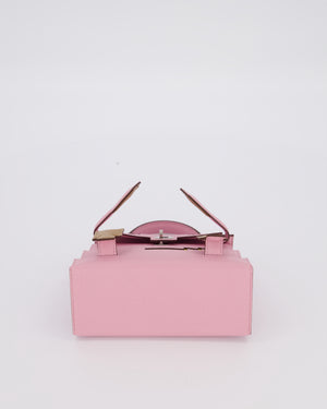 BABA *EXTRA RARE* Hermès Mini Kelly Doll Picto 20 Bag in Mauve Sylvestre, Chai & Lime Epsom Leather with Palladium Hardware