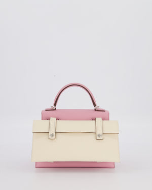 BABA *EXTRA RARE* Hermès Mini Kelly Doll Picto 20 Bag in Mauve Sylvestre, Chai & Lime Epsom Leather with Palladium Hardware