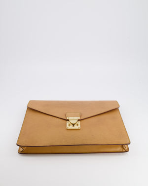 Louis Vuitton Beige Epi Leather Large Pouch Bag with Gold Hardware
