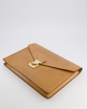 Louis Vuitton Beige Epi Leather Large Pouch Bag with Gold Hardware
