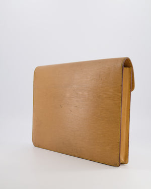 Louis Vuitton Beige Epi Leather Large Pouch Bag with Gold Hardware