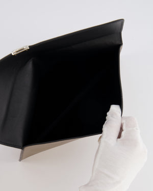 Alexander Mcqueen Gold Leather Envelope Clutch Bag with Crystal Skull Closure