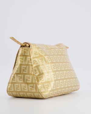 Fendi Vintage Gold Mini Mamma FF Logo Bag with Gold Hardware
