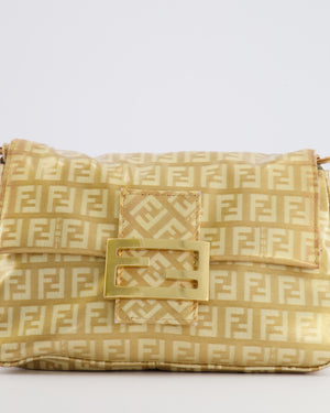 Fendi Vintage Gold Mini Mamma FF Logo Bag with Gold Hardware