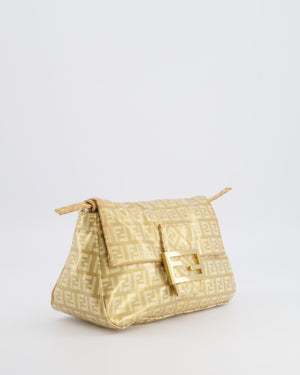 Fendi Vintage Gold Mini Mamma FF Logo Bag with Gold Hardware