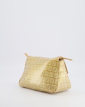 Fendi Vintage Gold Mini Mamma FF Logo Bag with Gold Hardware
