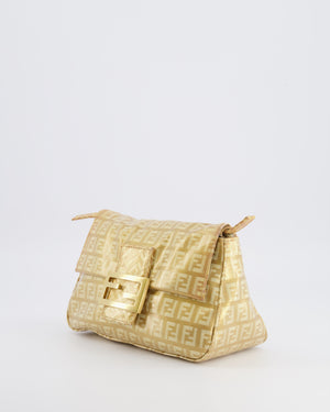 Fendi Vintage Gold Mini Mamma FF Logo Bag with Gold Hardware