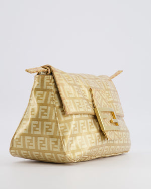 Fendi Vintage Gold Mini Mamma FF Logo Bag with Gold Hardware