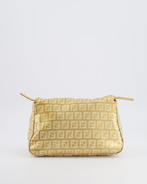 Fendi Vintage Gold Mini Mamma FF Logo Bag with Gold Hardware