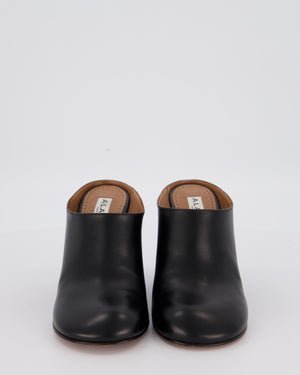 Alaïa Black Calfskin Leather Mules Size EU 37