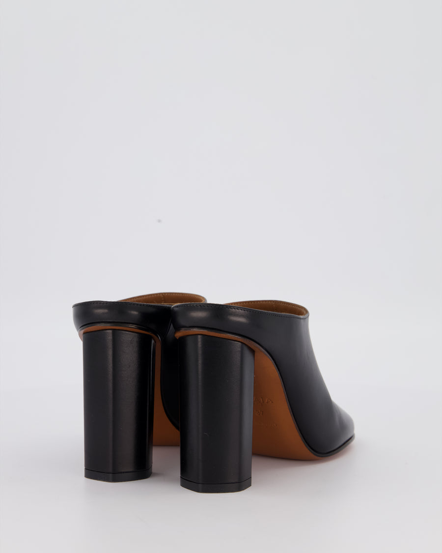 Alaïa Black Calfskin Leather Mules Size EU 37
