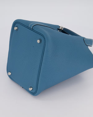 *HOT & RARE* Hermès Picotin Lock 18 Bag in Bleu Jean Taurillon Clemence Leather with Palladium Hardware