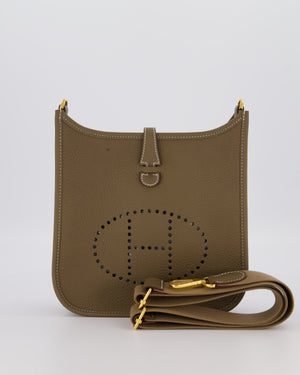*HOT & RARE* Hermès Evelyne III 23 Bag in Etoupe Taurillon Clemence Leather with Gold Hardware