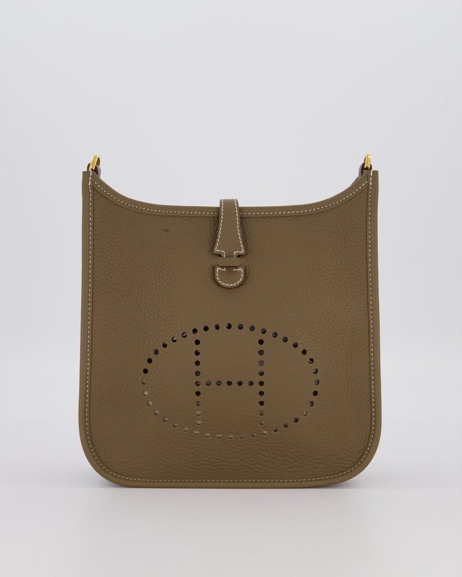*HOT & RARE* Hermès Evelyne III 23 Bag in Etoupe Taurillon Clemence Leather with Gold Hardware
