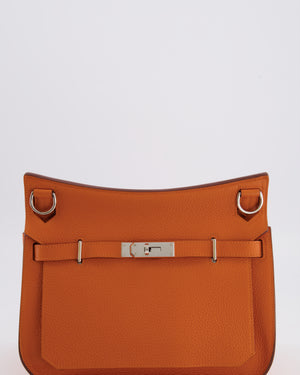 Hermès Jypsiere 28 Bag in Orange Clemence Leather with Palladium Hardware
