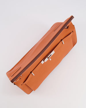 Hermès Jypsiere 28 Bag in Orange Clemence Leather with Palladium Hardware