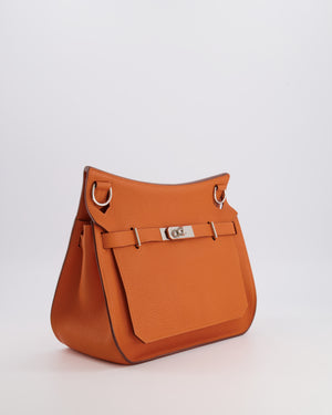 Hermès Jypsiere 28 Bag in Orange Clemence Leather with Palladium Hardware